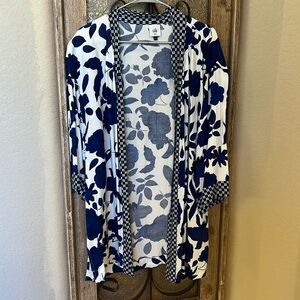 CAbi clothing blue floral kimono